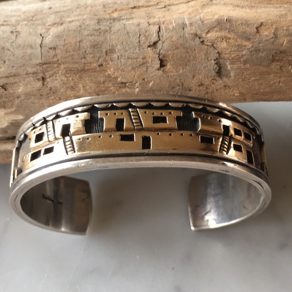 Vintage 14K Gold & Sterling Storyteller Bracelet - Picture 8 of 14